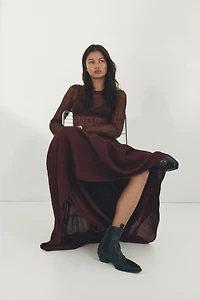 Jupe trapèze en crêpe