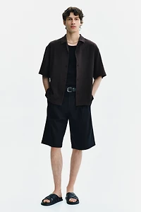 Chemise décontractée à col cubain