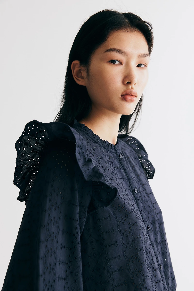 Chemisier avec broderie anglaise