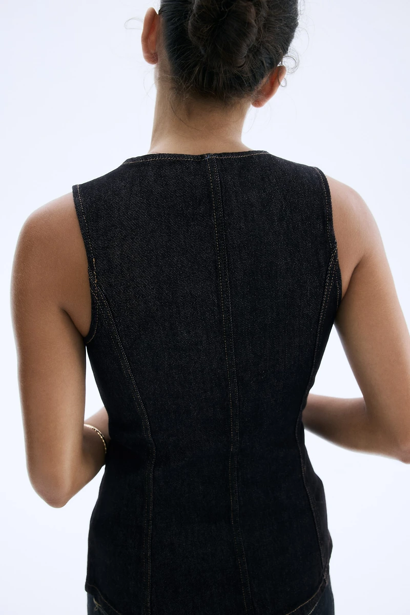 Tailored Denim Vest