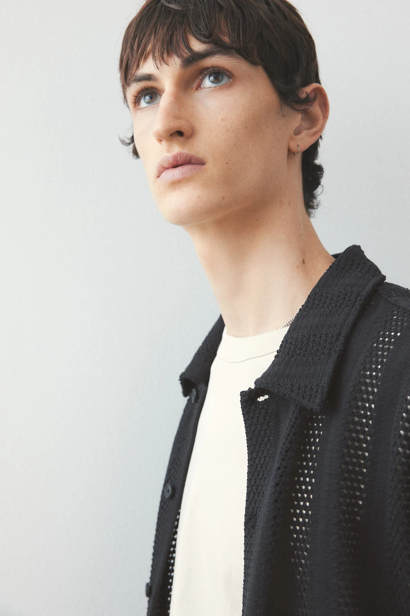 Loose-Fit Waffled Resort Shirt
