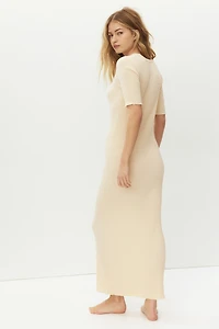 Rib-Knit T-Shirt Dress