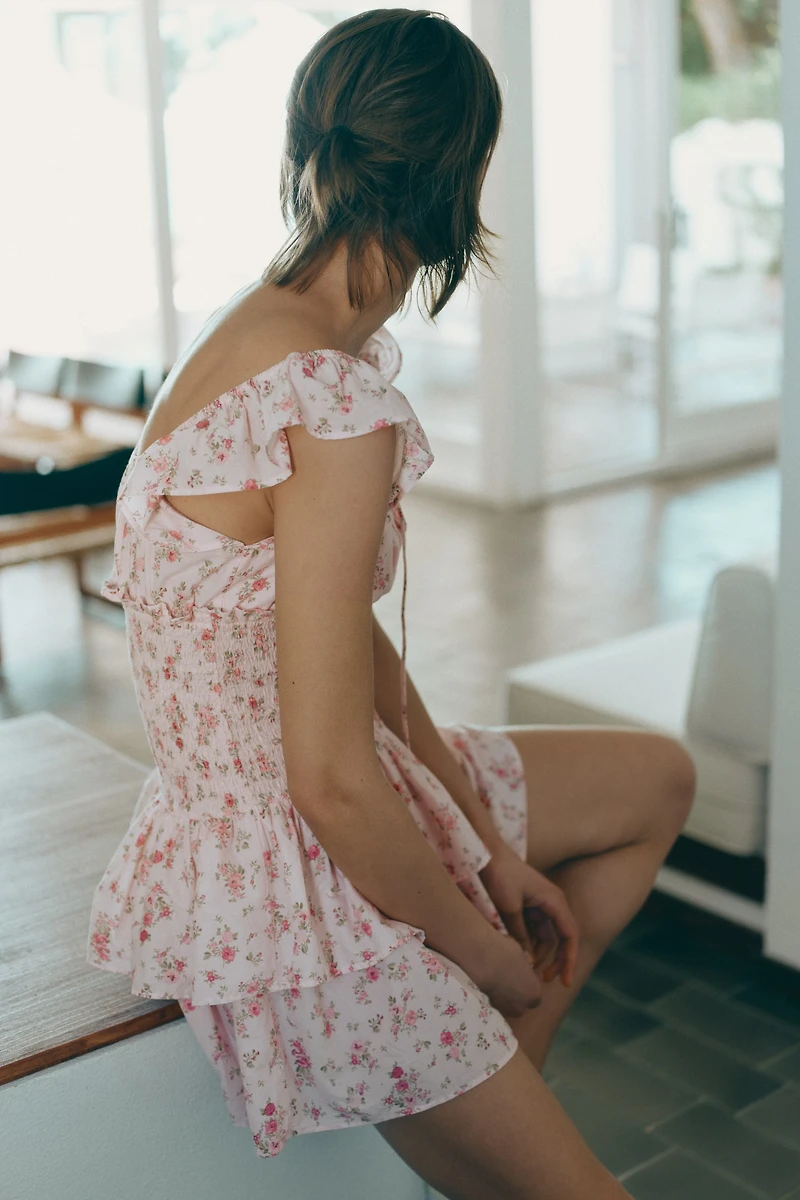Smocked-Waist Dress