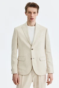 Regular-Fit Linen-Blend Jacket