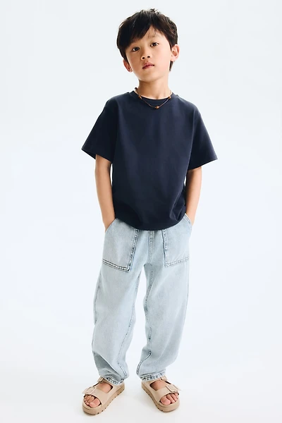 Cotton Denim Pants