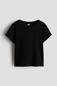 Cotton Top with Overlocked Trim