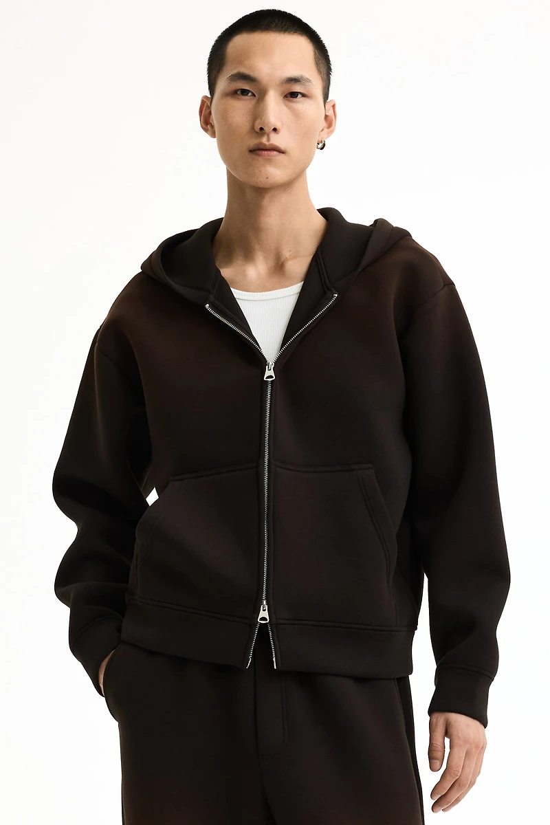 Relaxed-Fit Boxy Scuba Hooded Jacket