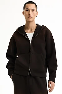 Relaxed-Fit Boxy Scuba Hooded Jacket