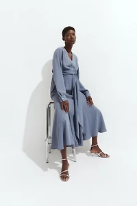 MAMA Tie-Detail Crêpe Dress