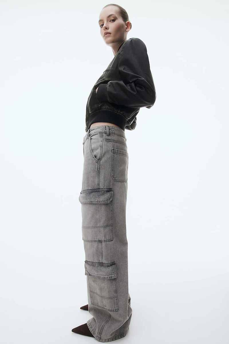 Denim Cargo Pants