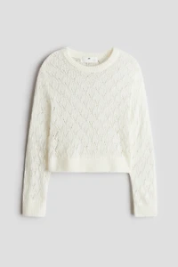 Pointelle-Knit Sweater