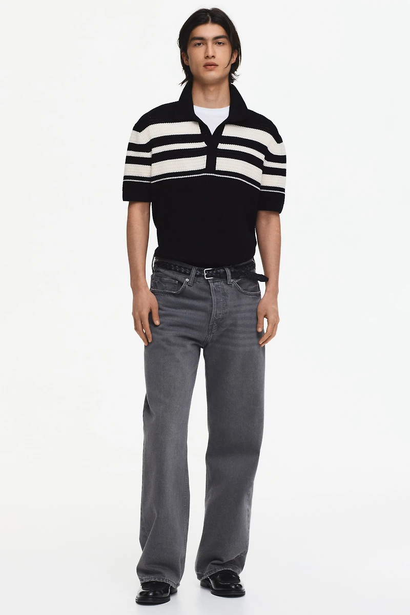 Regular-Fit Pointelle-Knit Polo Shirt