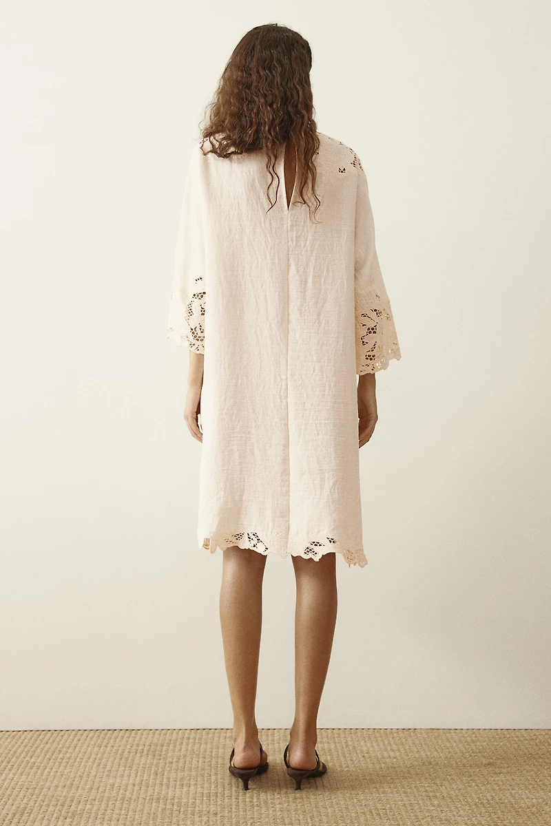 Dress with Eyelet Embroidery