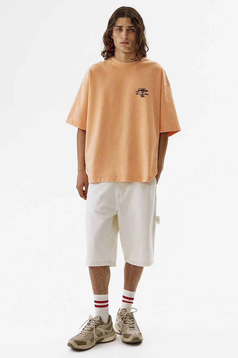 Oversized Printed Cotton T-Shirt