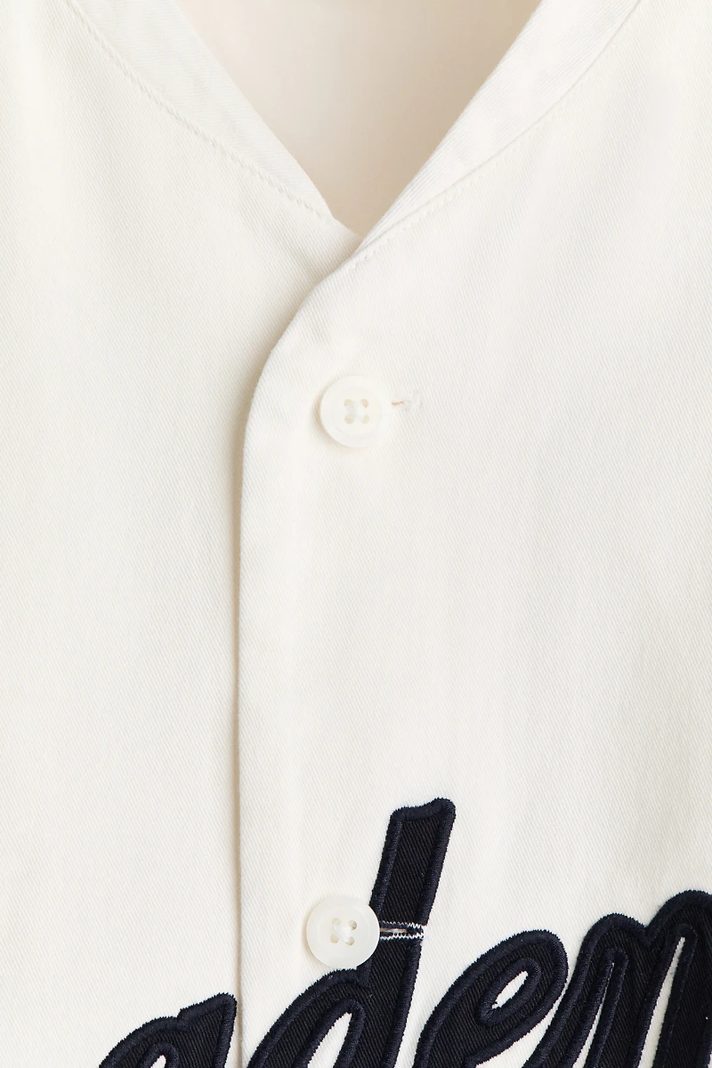 Chemise de baseball décontractée en coton