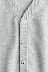 Fine-knit Cotton Cardigan