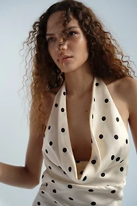 Halterneck Satin Dress