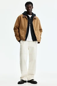 Oversized Printed Hooded Jacket