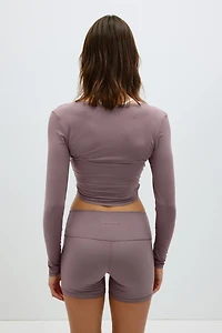 Cropped Long-Sleeved Yoga Top