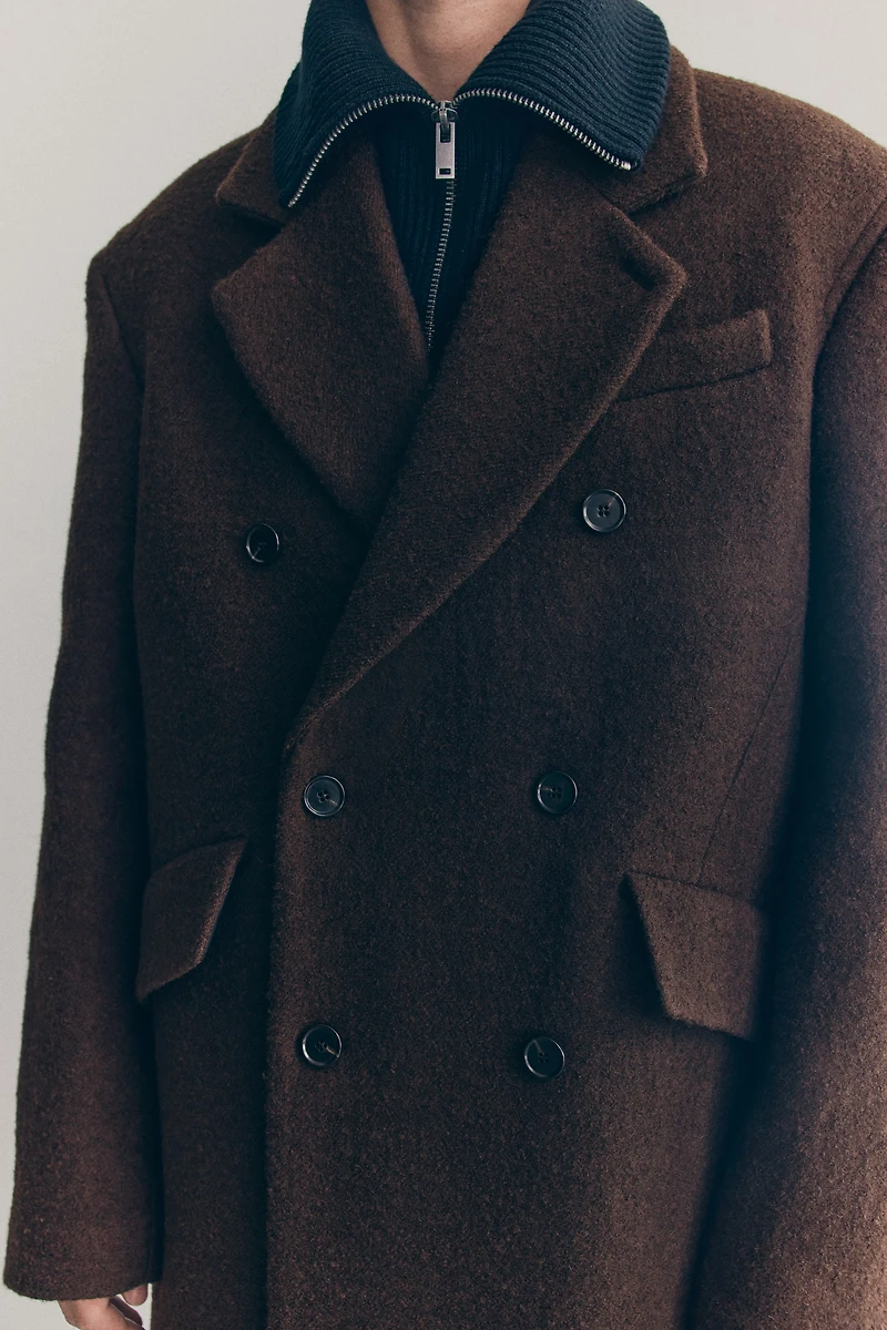 Double-Breasted Wool Coat