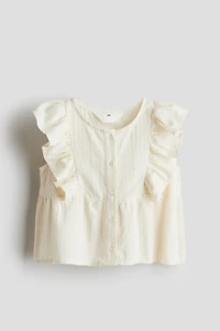 Sleeveless Ruffled Blouse