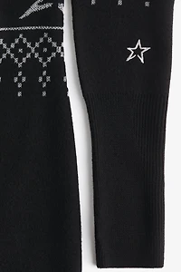 Jacquard-Knit Merino Wool-Blend Dress