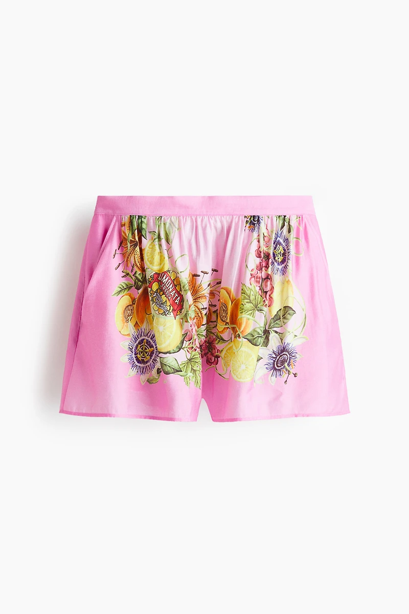 Short imprimé avec taille élastique
