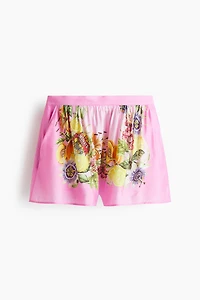 Short imprimé avec taille élastique