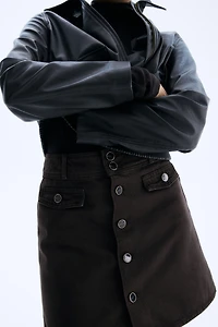 A-Line Denim Mini Skirt