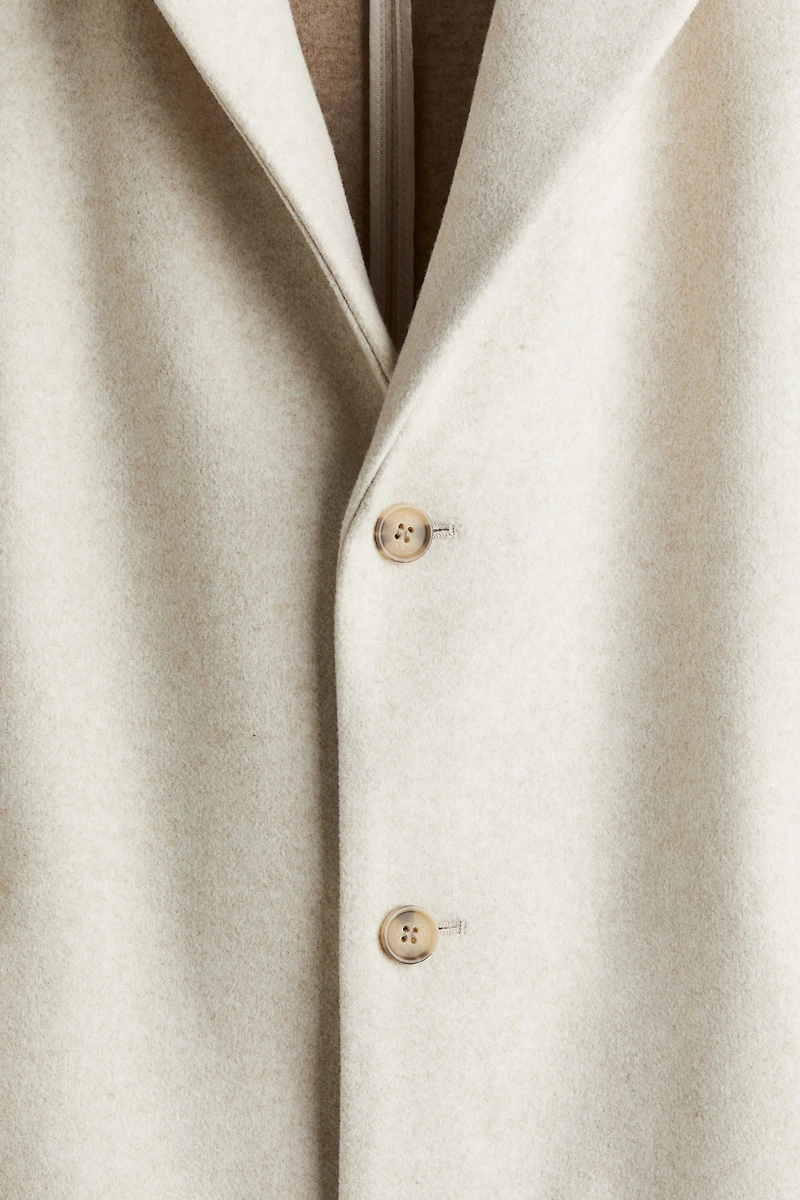 Manteau près du corps en laine mélangée