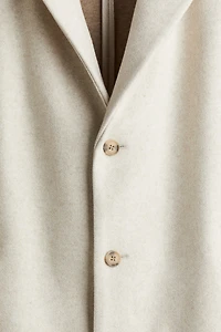 Manteau près du corps en laine mélangée