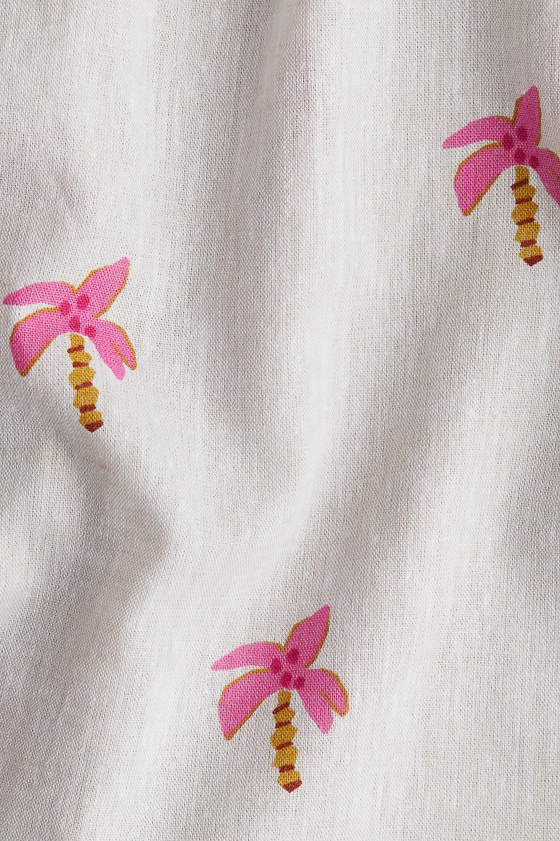 Linen-Blend Dress