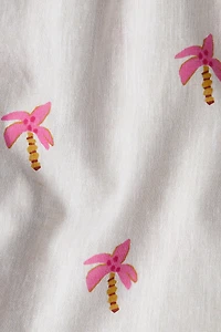 Linen-Blend Dress