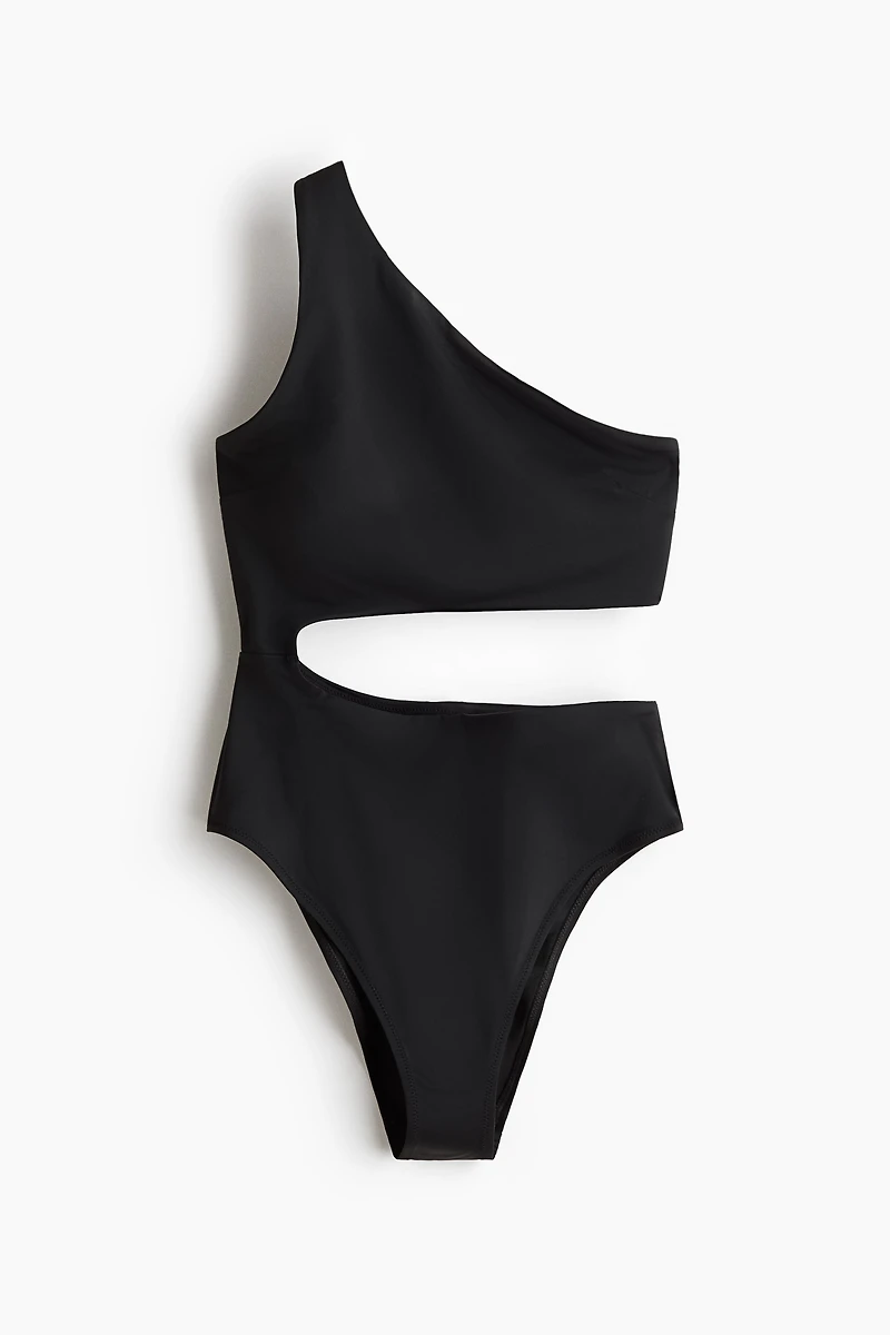 Padded-Cup One-Shoulder Swimsuit