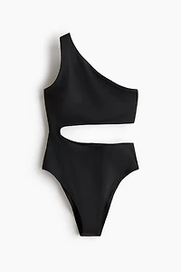 Padded-Cup One-Shoulder Swimsuit