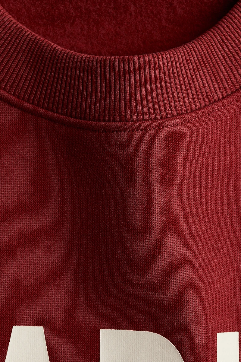 Sweatshirt with Text Motif