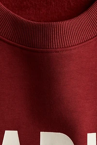 Sweatshirt with Text Motif