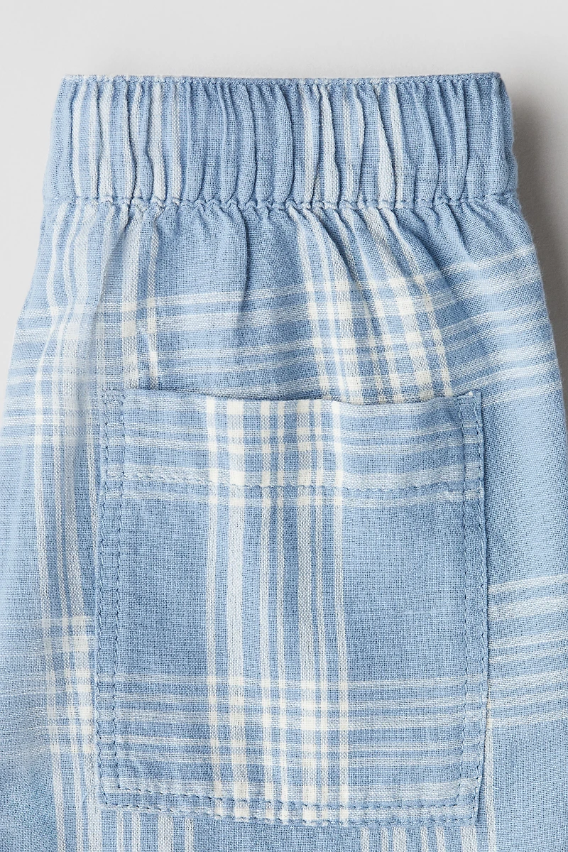 Cotton seersucker shorts
