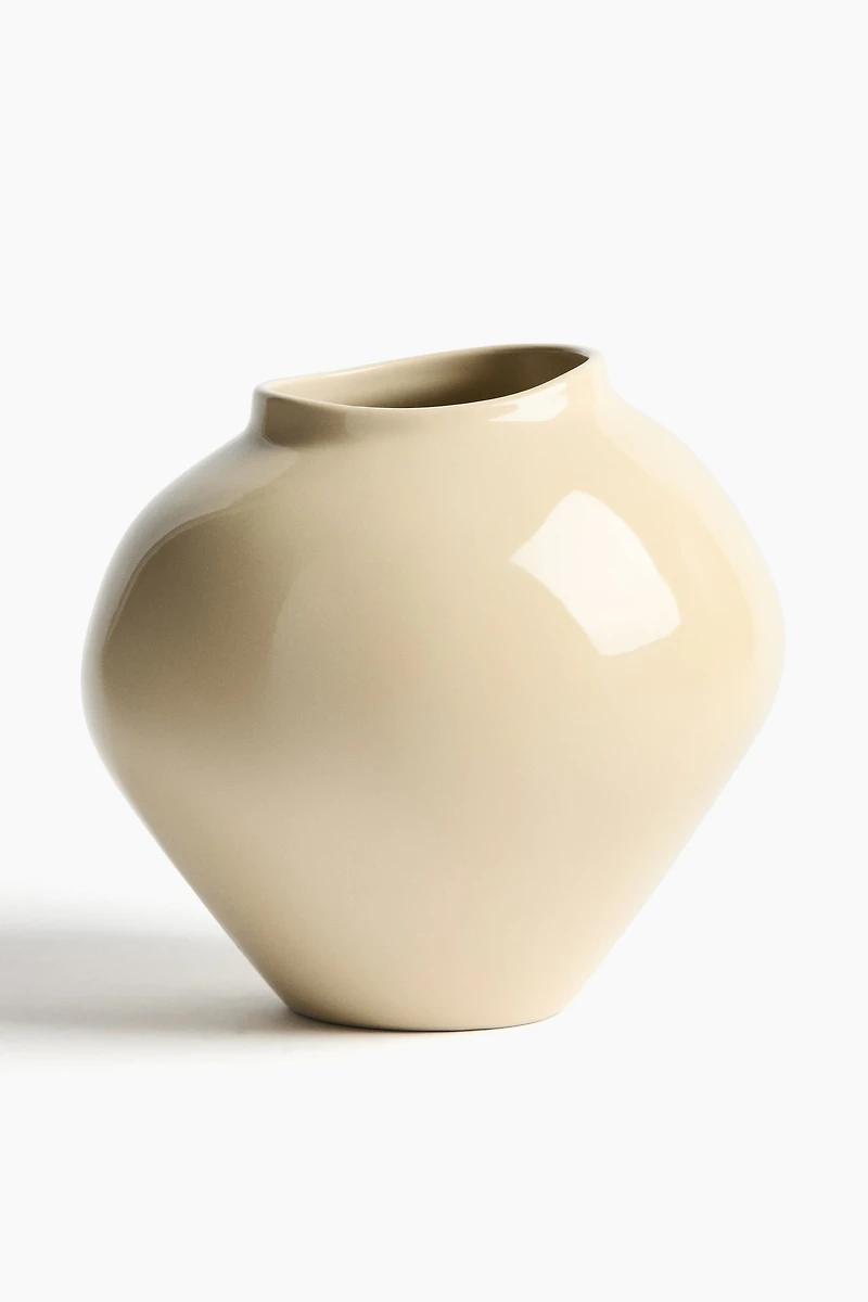 Large Irregular Stoneware Vase