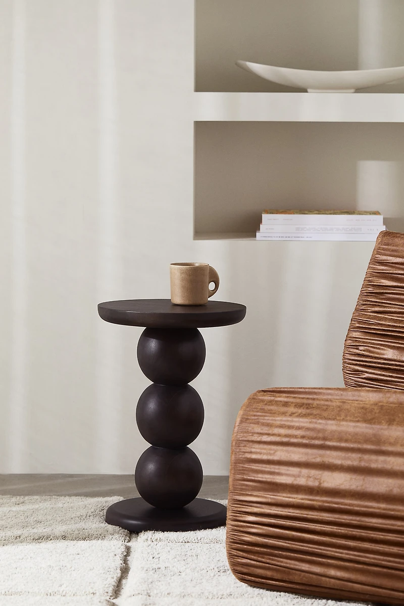 Table d'appoint en bois de manguier