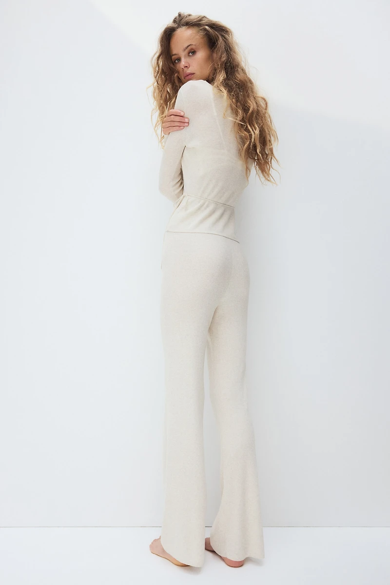 Rib-Knit Pants
