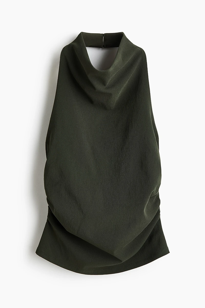 Draped Halterneck Top
