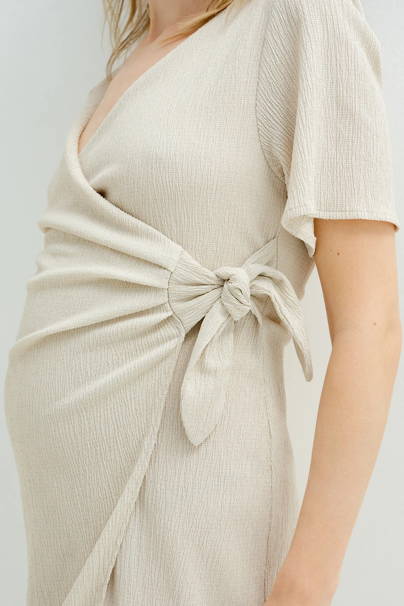 MAMA Robe portefeuille froissée