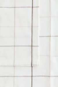 Nappe à motif en lin mélangé