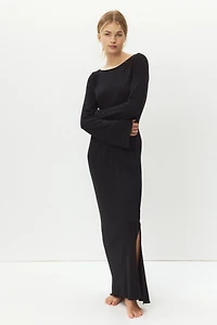 Fine-Knit Boat-Neck Dress