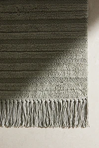 Fringed Cotton Bath Mat