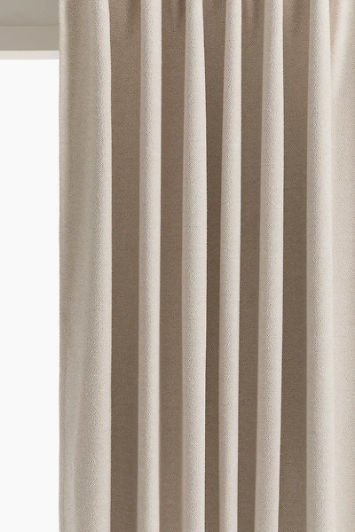 Single-Pack Wide Bouclé Blackout Curtain Panel