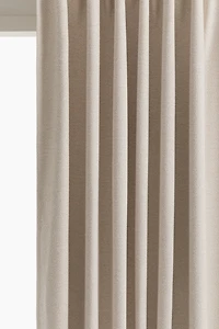 Single-Pack Wide Bouclé Blackout Curtain Panel