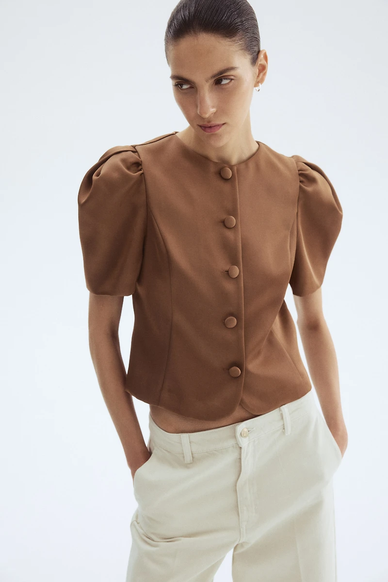 Puff-Sleeved Blouse