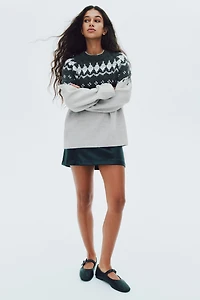 Jacquard-Knit Sweater
